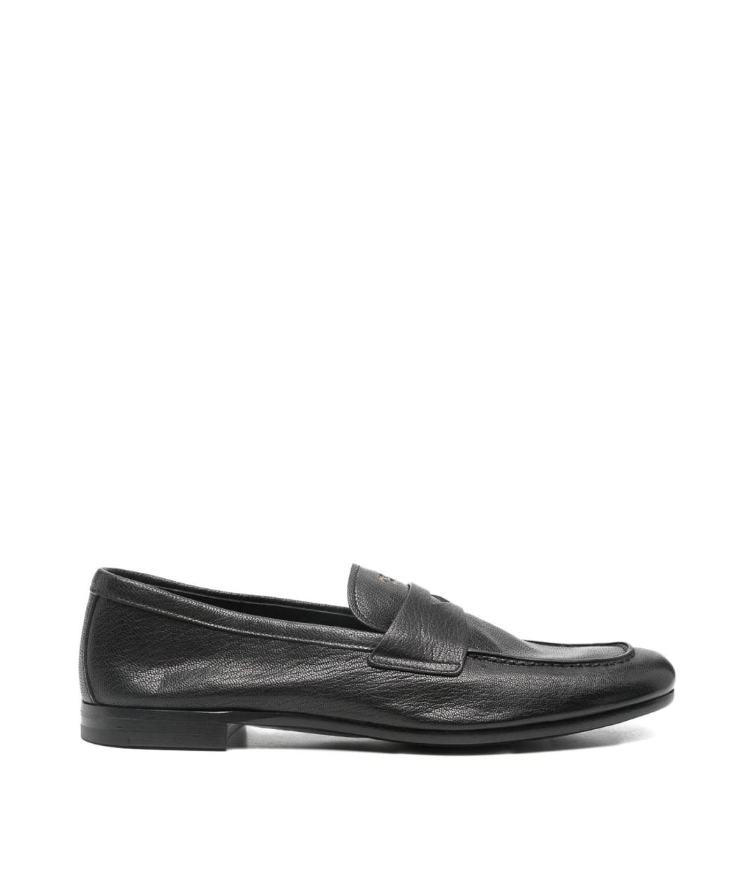 PRADA Черные кожаные лоферы, фото 1