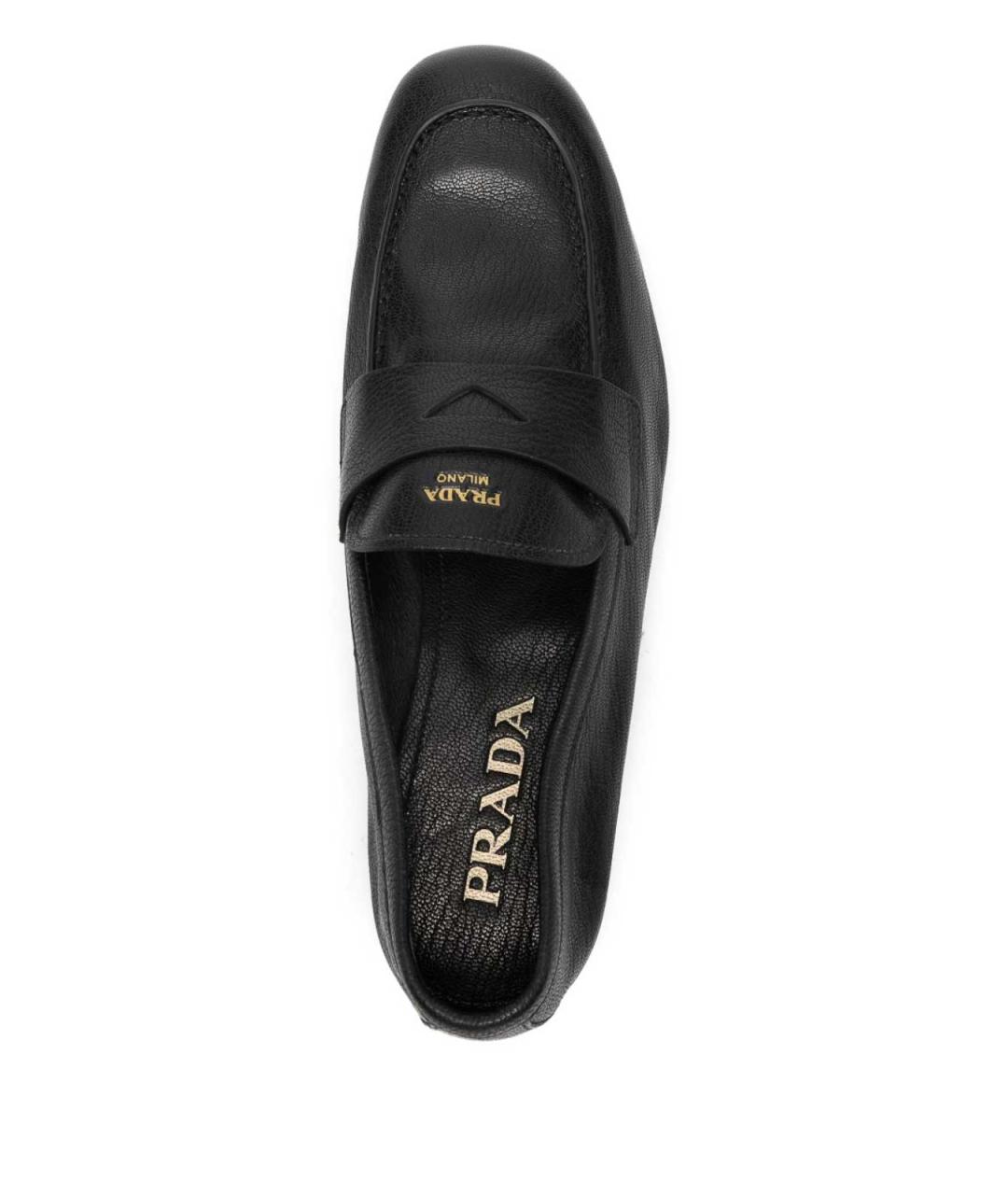 PRADA Черные кожаные лоферы, фото 4