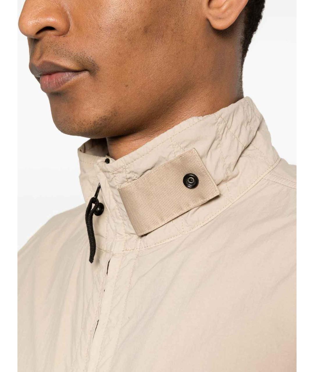 STONE ISLAND Бежевая полиамидовая куртка, фото 3