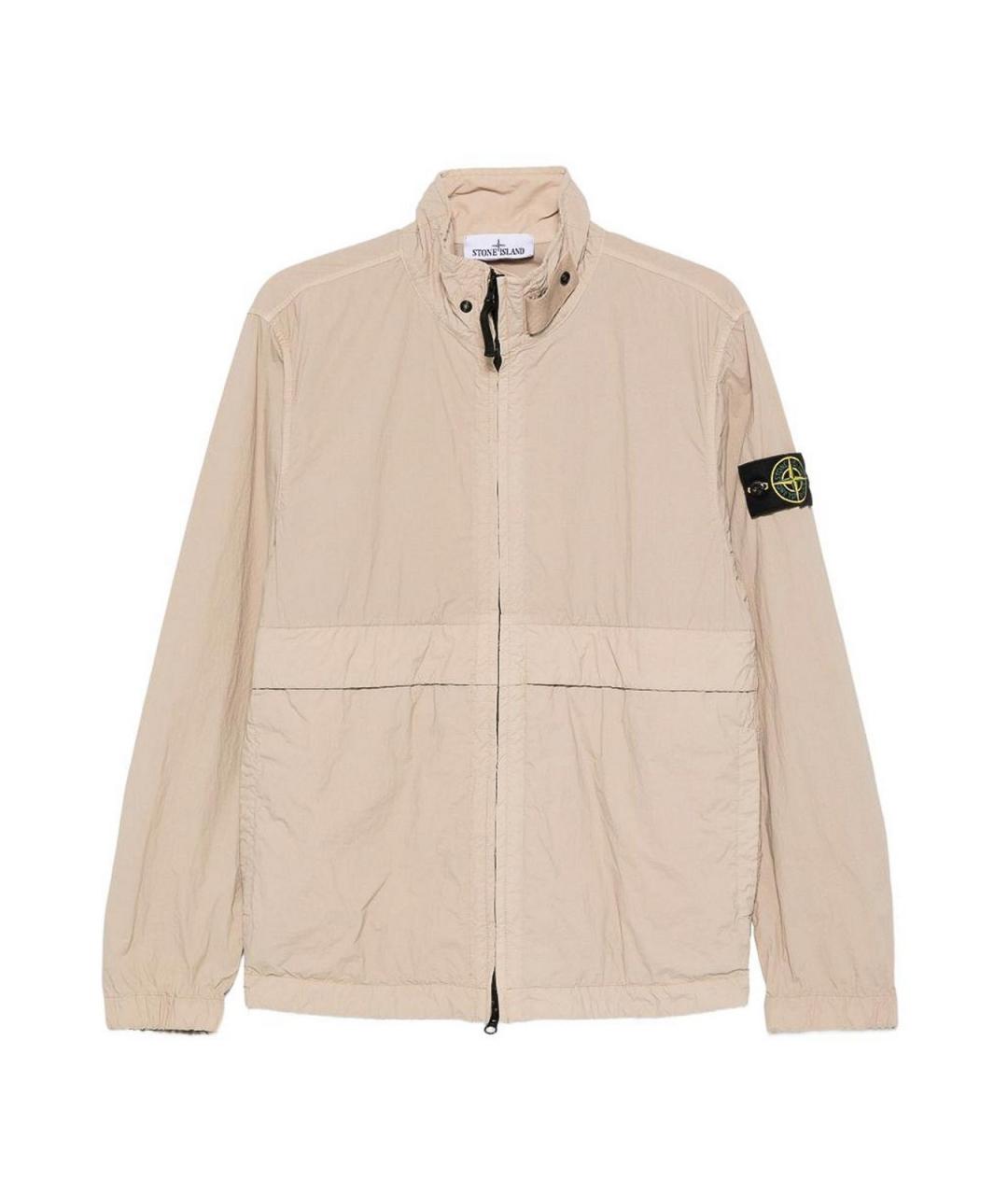 STONE ISLAND Бежевая полиамидовая куртка, фото 1