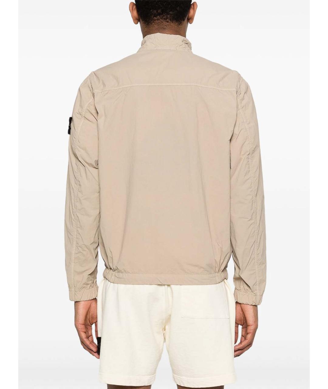 STONE ISLAND Бежевая полиамидовая куртка, фото 2