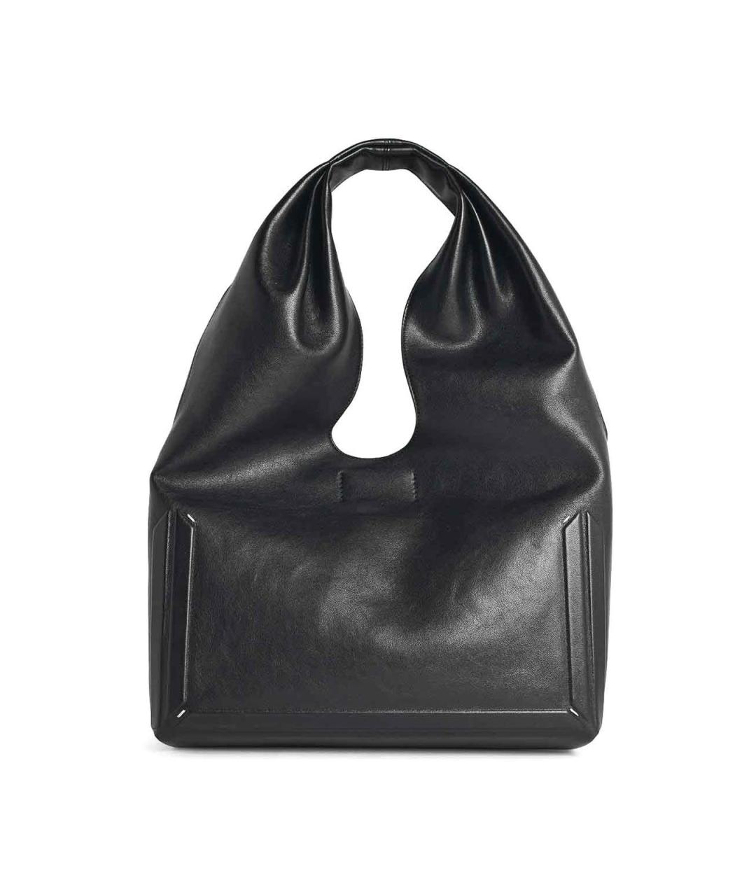 MAISON MARGIELA Черная кожаная сумка тоут, фото 1