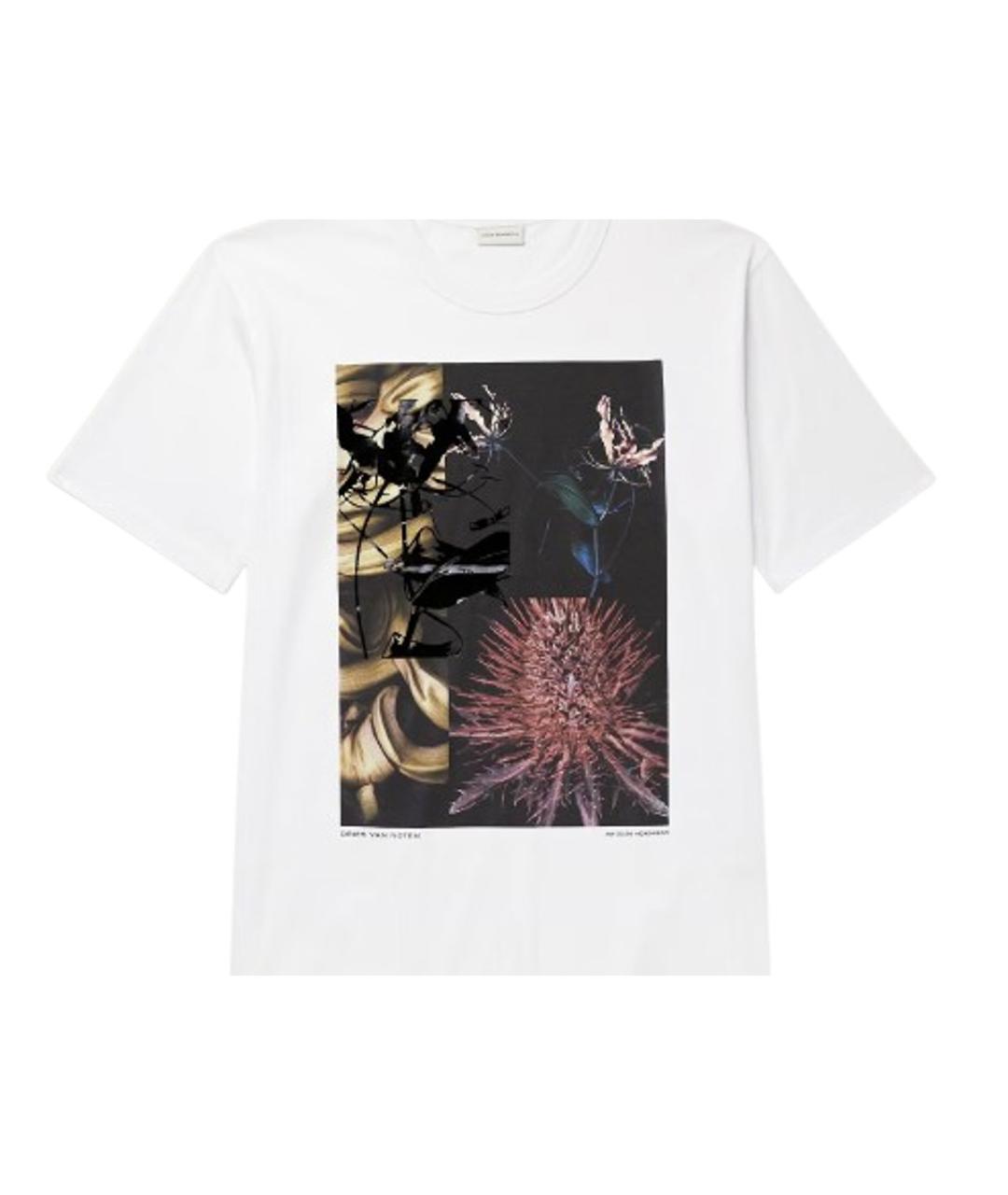 DRIES VAN NOTEN Белая хлопковая футболка, фото 4