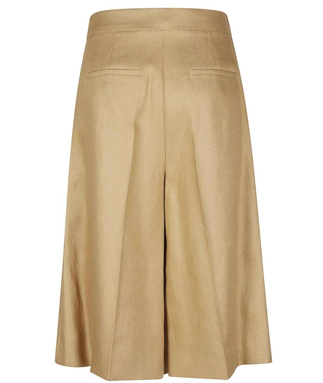 MAX MARA Бежевые льняные шорты, фото 2