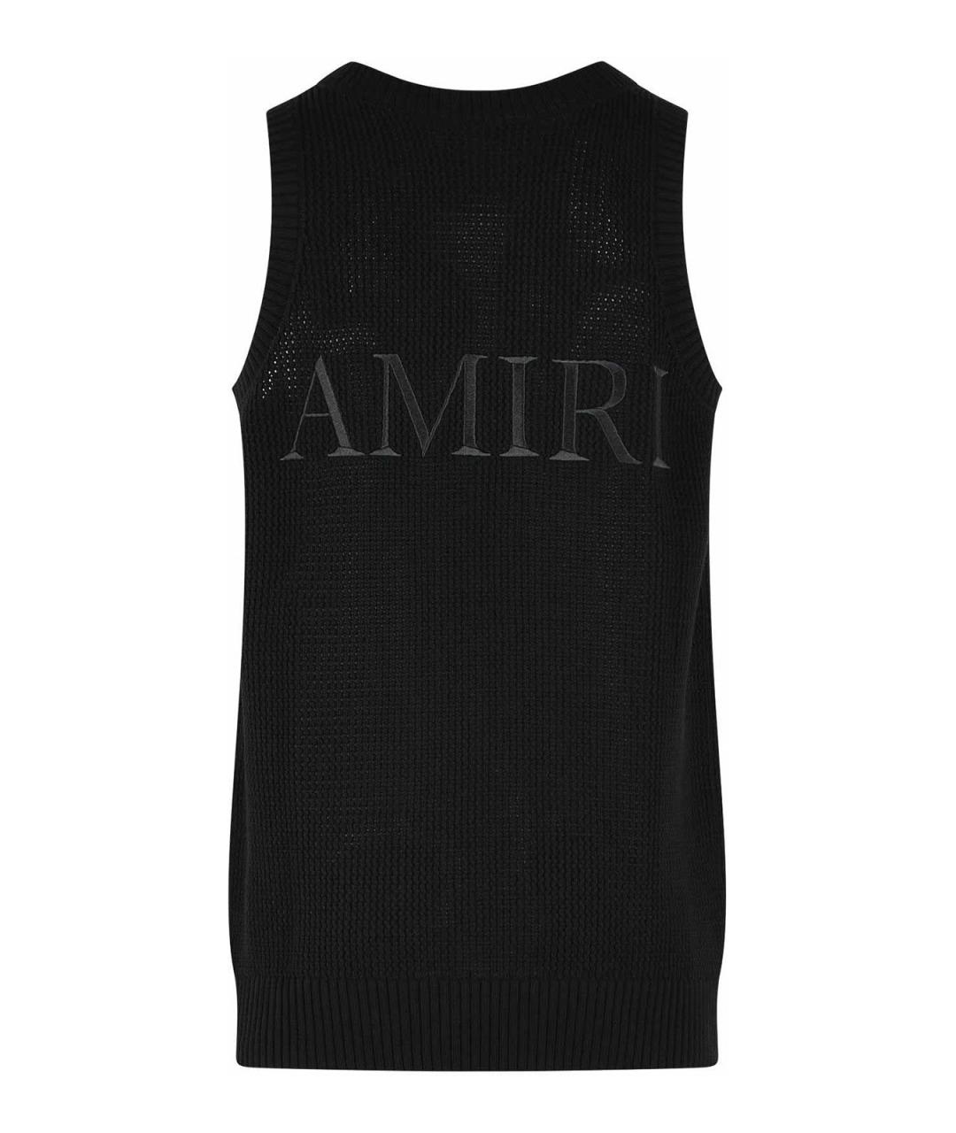 AMIRI Черная хлопковая майка, фото 2