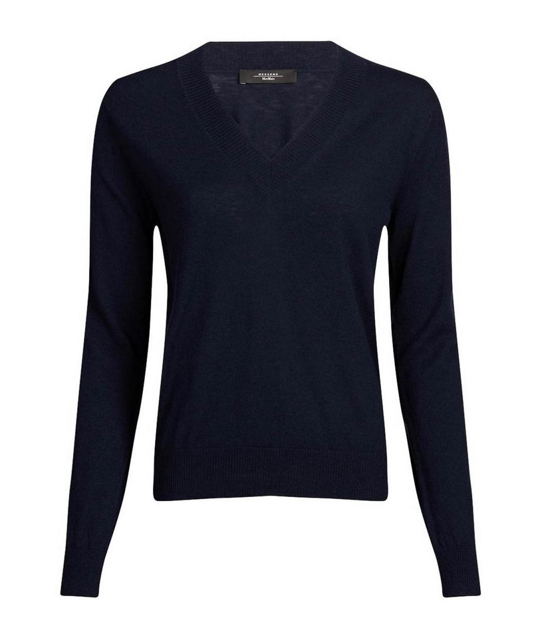 WEEKEND MAX MARA Синий кашемировый джемпер / свитер, фото 1