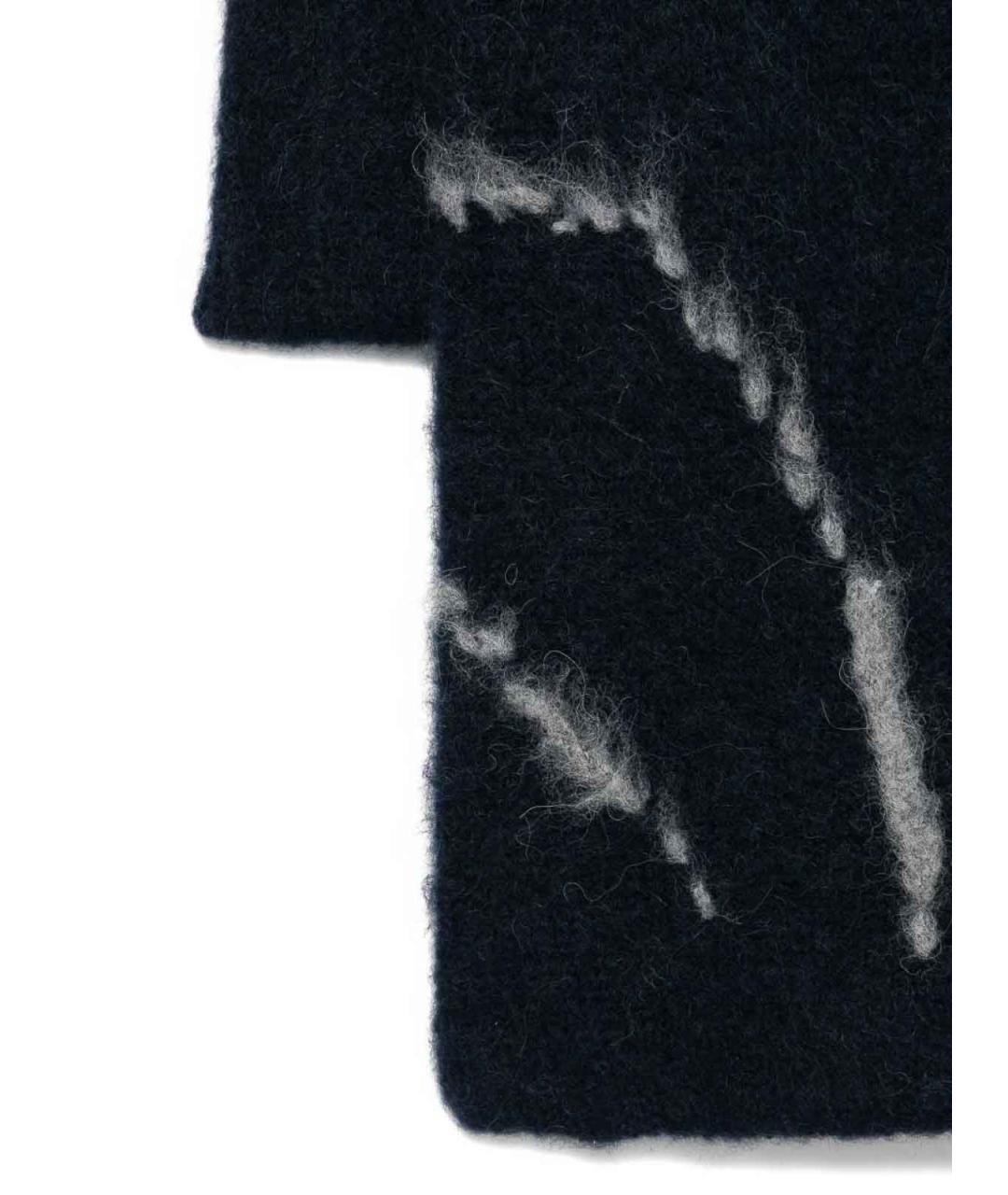 DRIES VAN NOTEN Синий шерстяной шарф, фото 2
