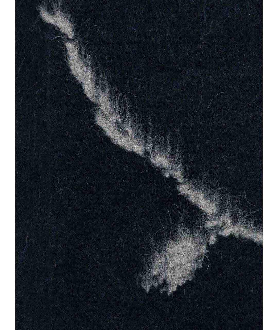 DRIES VAN NOTEN Синий шерстяной шарф, фото 3