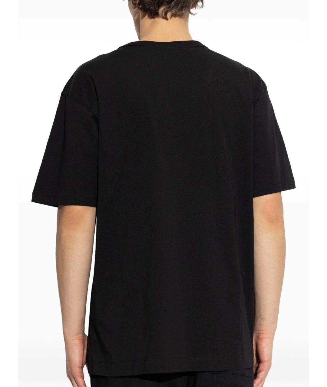 DRIES VAN NOTEN Черная хлопковая футболка, фото 4