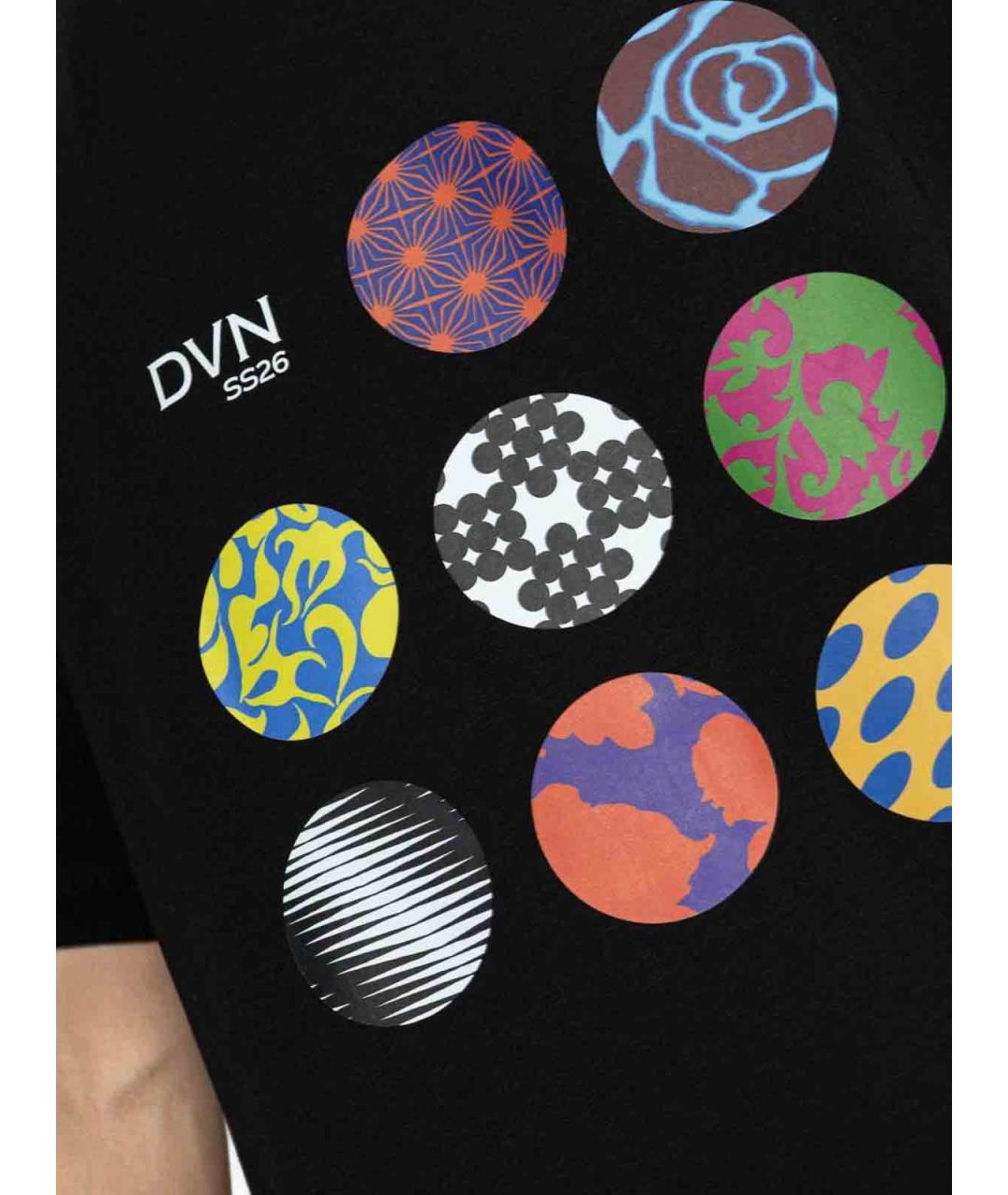 DRIES VAN NOTEN Черная хлопковая футболка, фото 2
