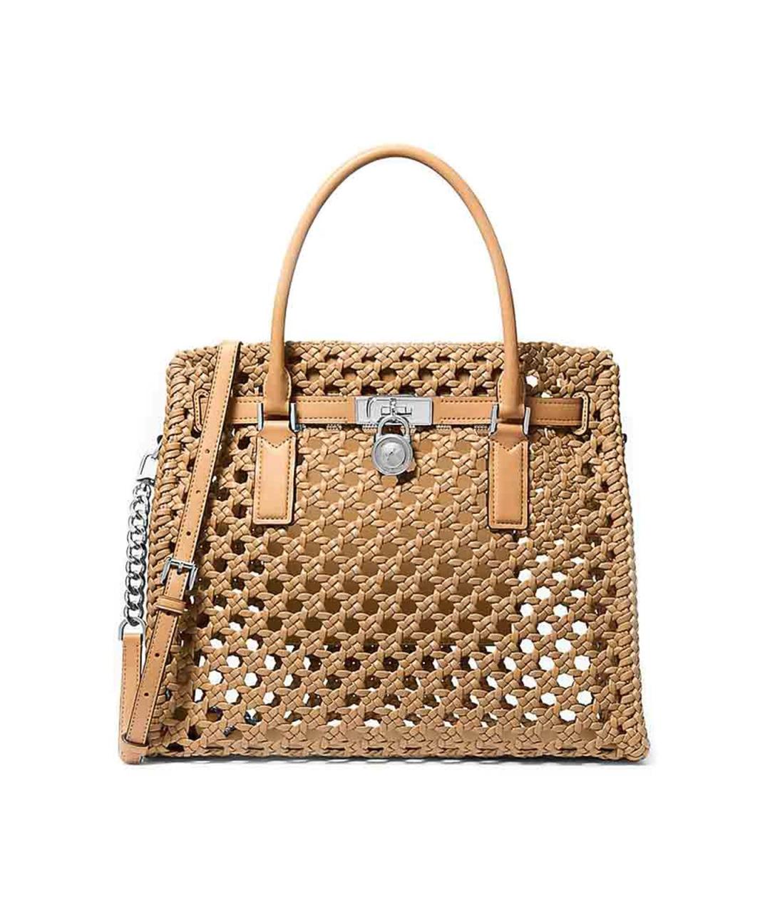 MICHAEL KORS Бежевая тканевая сумка тоут, фото 1