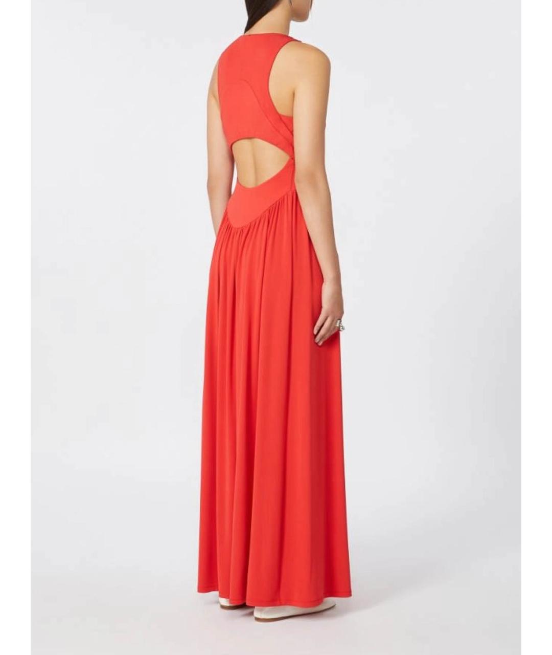 SPORTMAX Красное вискозное вечернее платье, фото 3