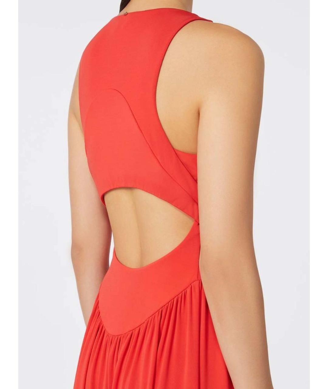 SPORTMAX Красное вискозное вечернее платье, фото 4