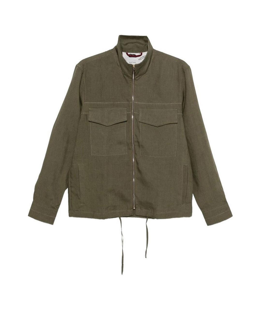 PAUL SMITH Хаки льняная куртка, фото 1