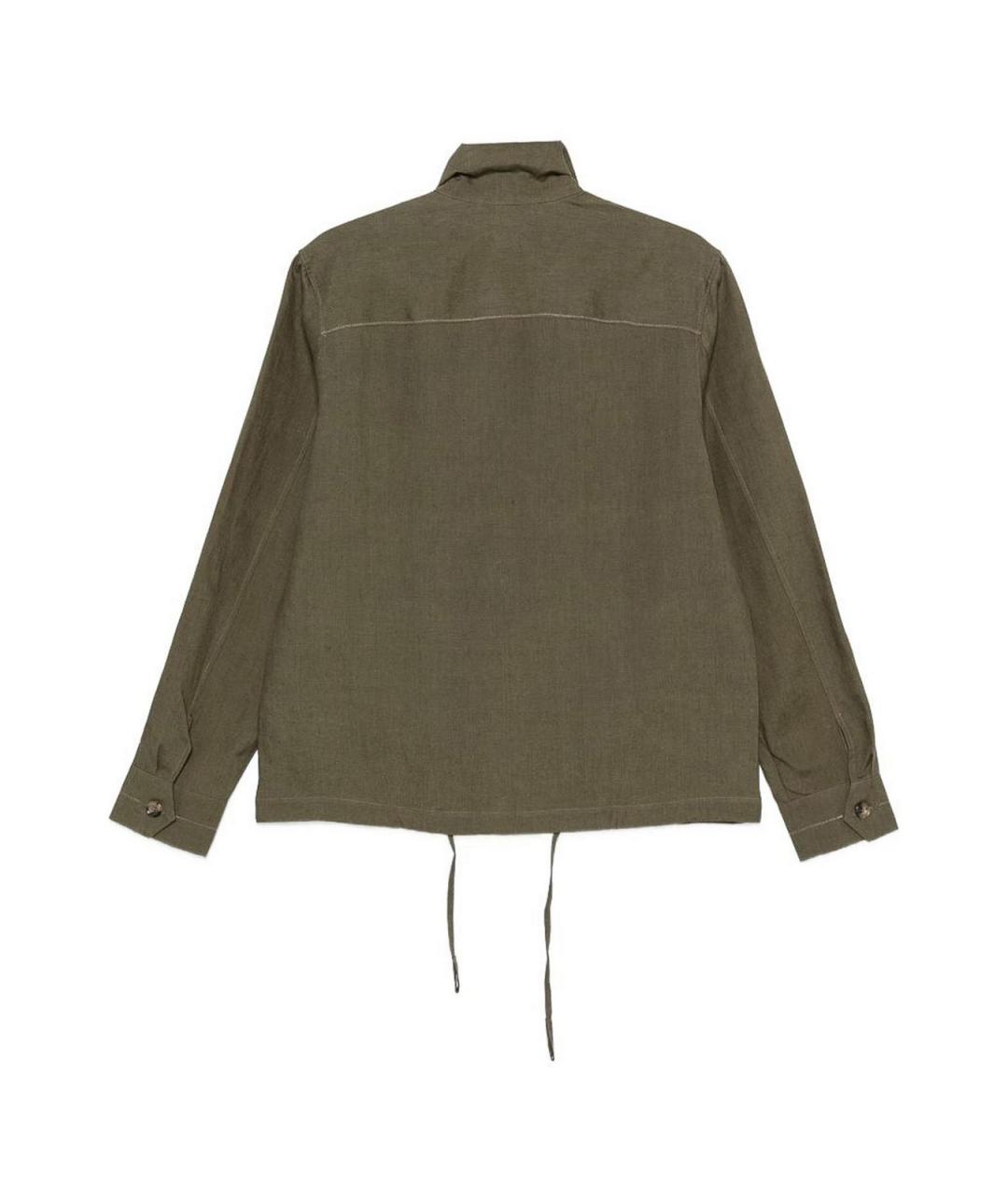 PAUL SMITH Хаки льняная куртка, фото 2