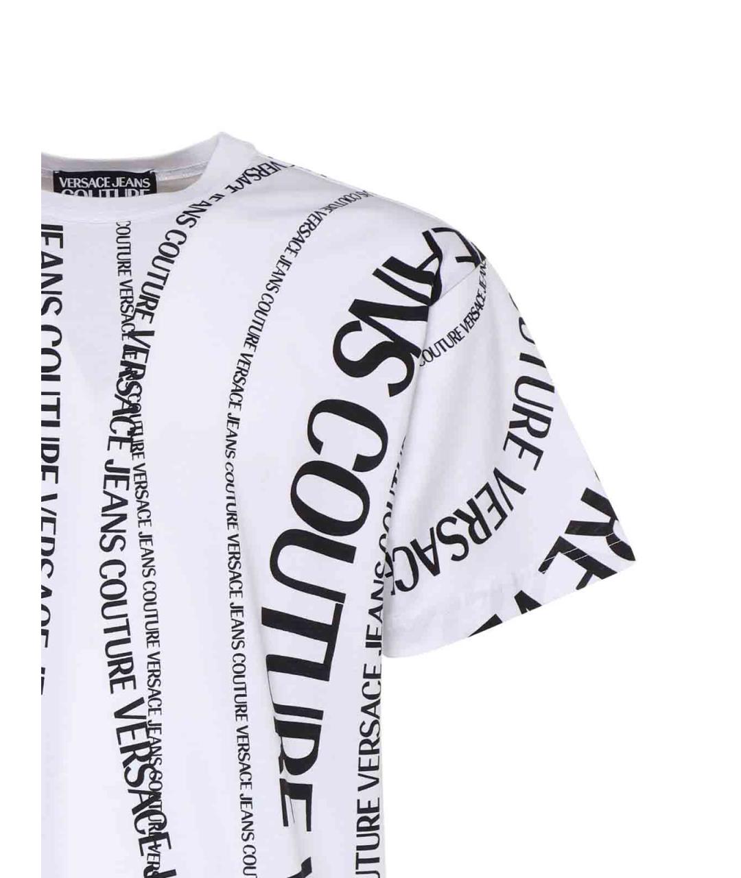 VERSACE JEANS COUTURE Белая хлопковая футболка, фото 3