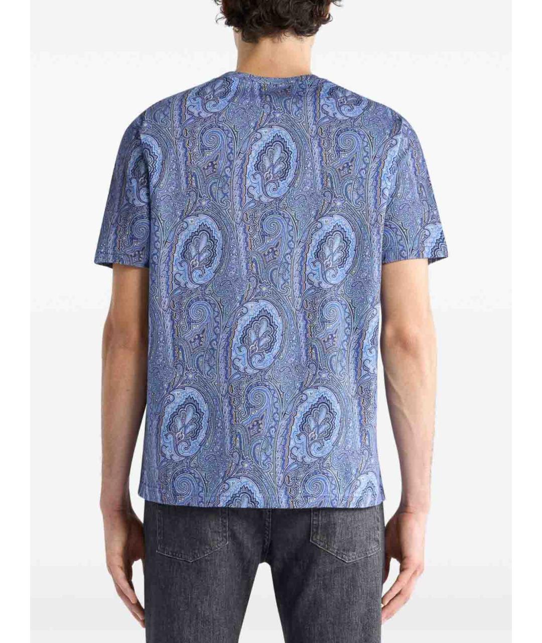 ETRO Синяя хлопковая футболка, фото 3