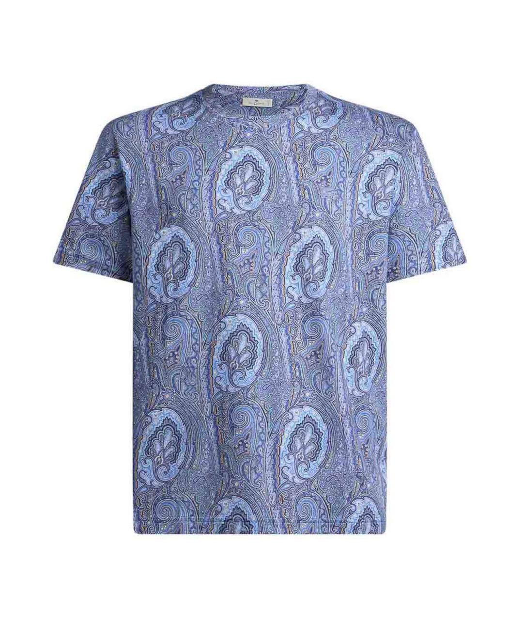 ETRO Синяя хлопковая футболка, фото 1