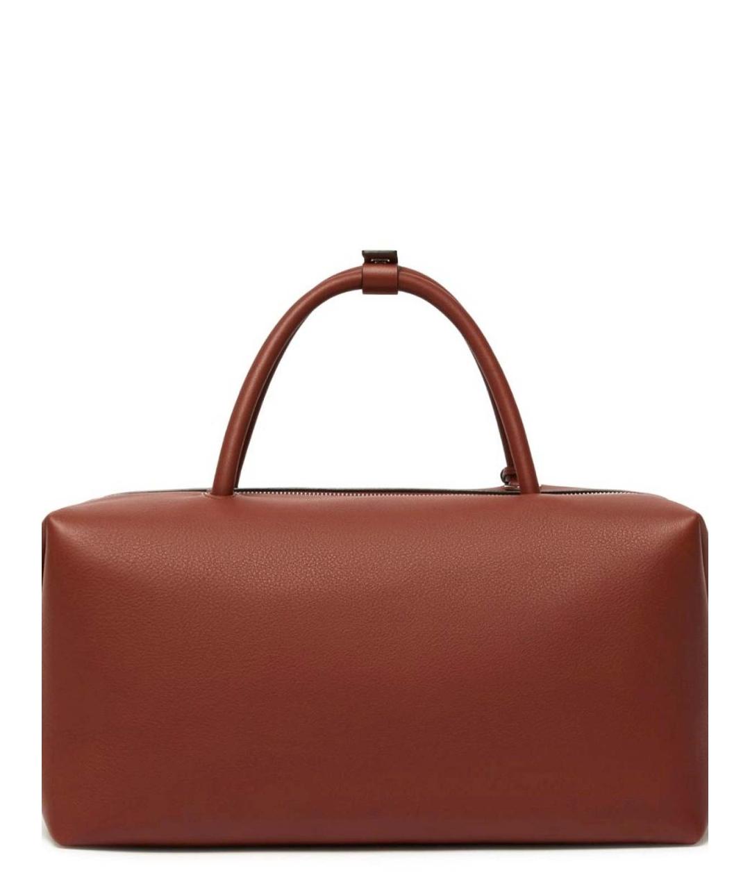 MAX MARA Оранжевая кожаная сумка с короткими ручками, фото 3