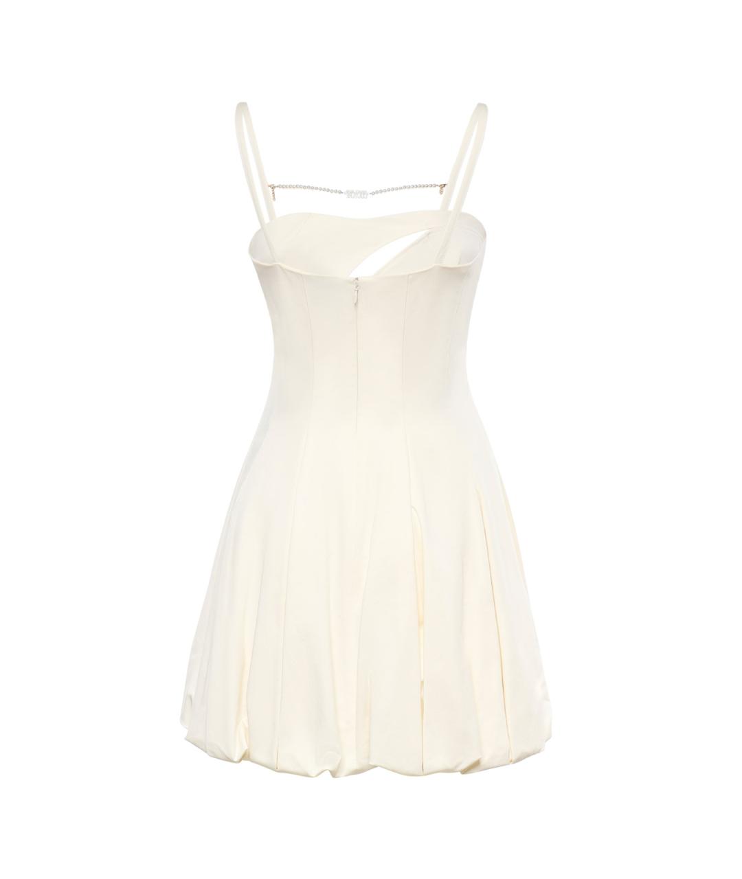 VERSACE JEANS COUTURE Белое хлопковое коктейльное платье, фото 2