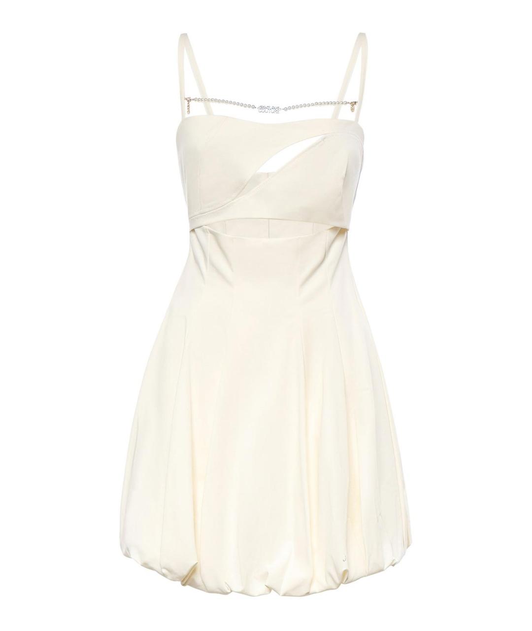 VERSACE JEANS COUTURE Белое хлопковое коктейльное платье, фото 1