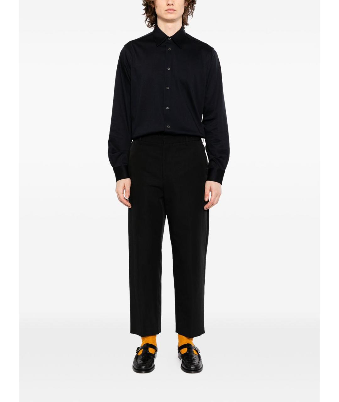 PAUL SMITH Темно-синяя хлопковая кэжуал рубашка, фото 5