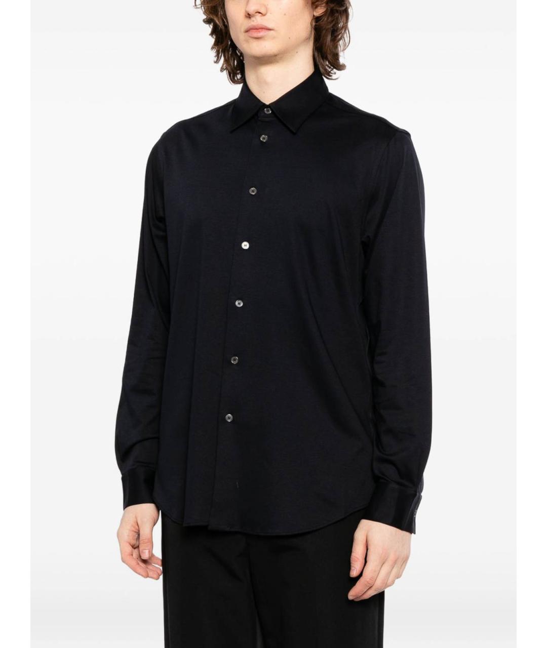 PAUL SMITH Темно-синяя хлопковая кэжуал рубашка, фото 3