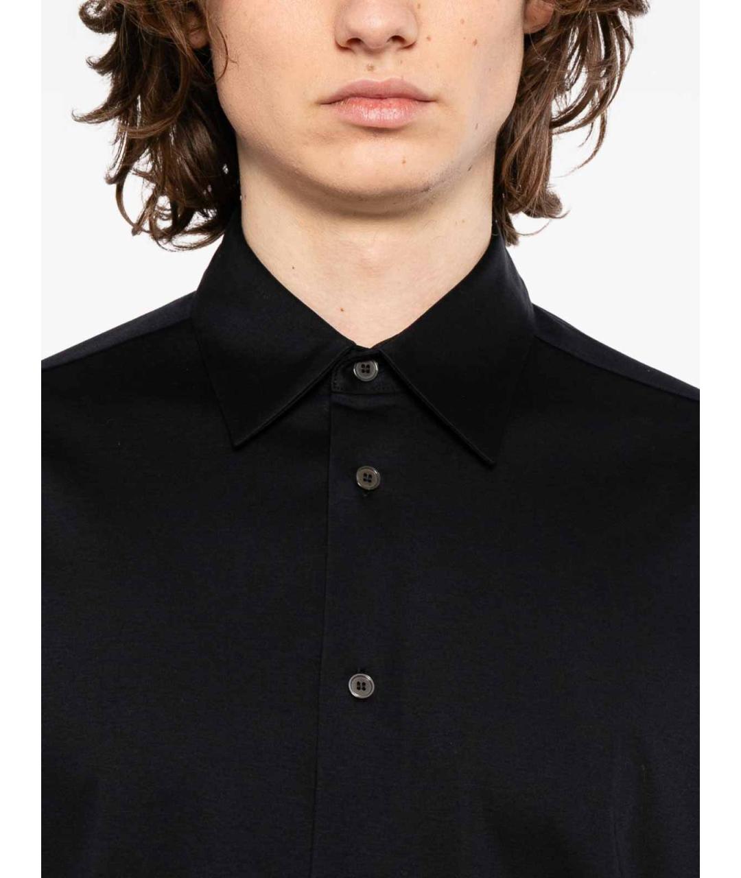 PAUL SMITH Темно-синяя хлопковая кэжуал рубашка, фото 4