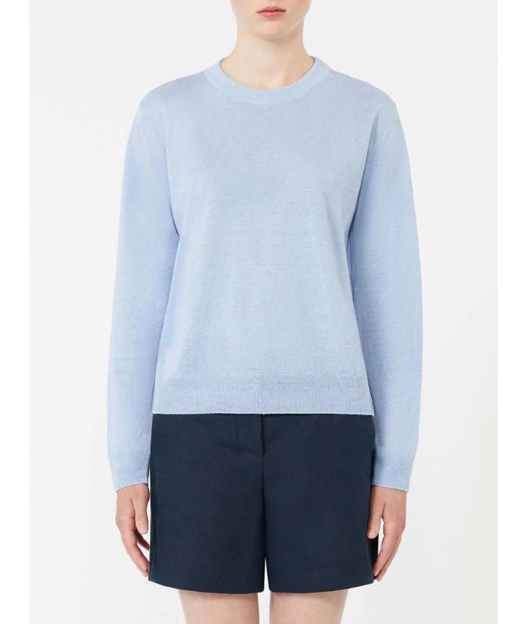 'S MAX MARA Голубой льняной джемпер / свитер, фото 3
