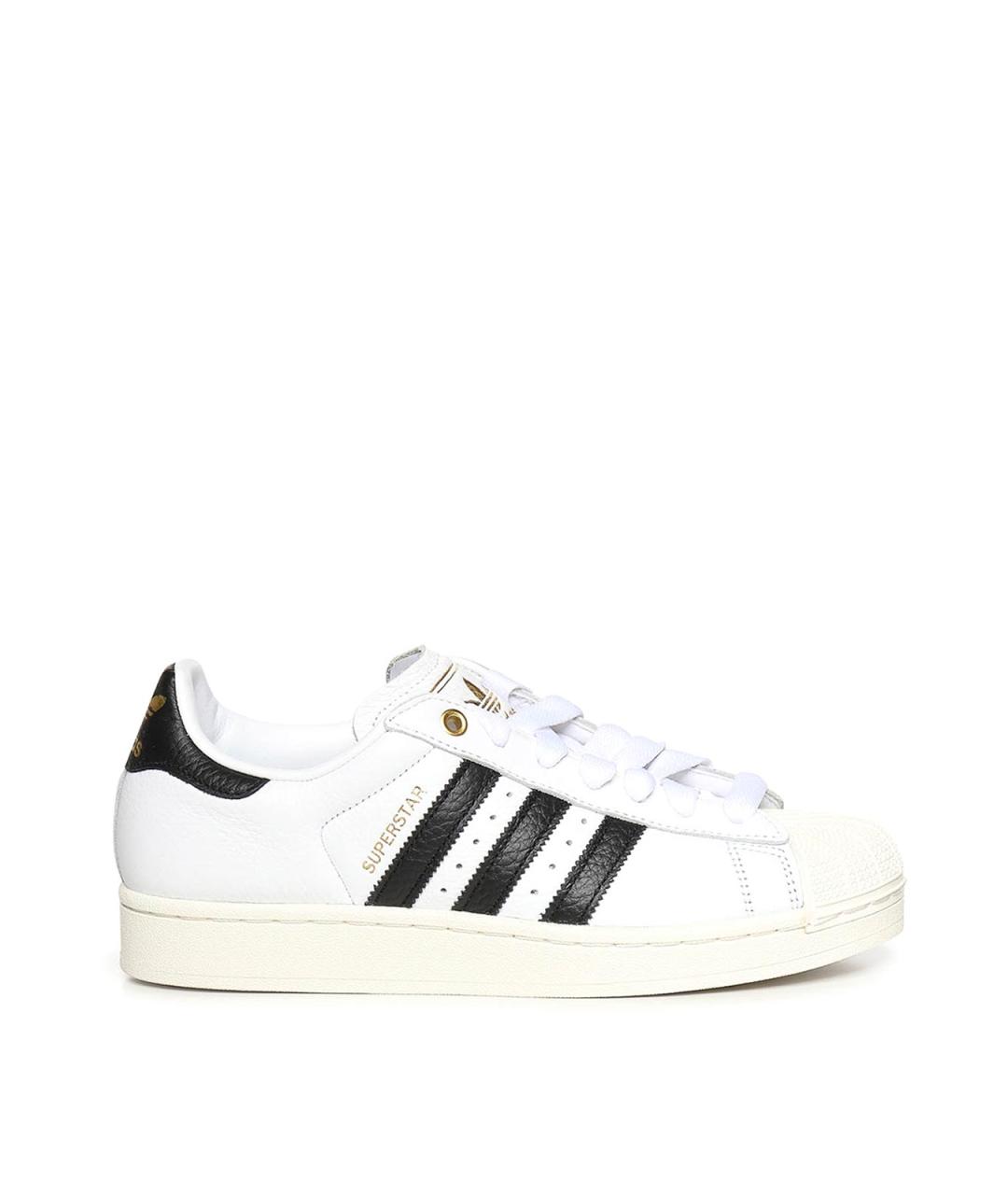 ADIDAS Белые кожаные низкие кроссовки / кеды, фото 1