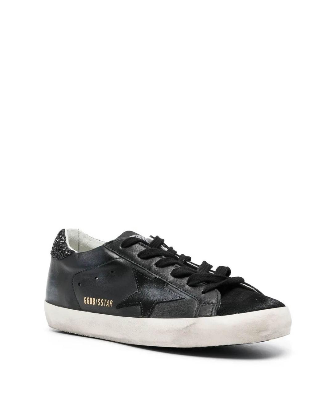 GOLDEN GOOSE Черные кожаные кроссовки, фото 3