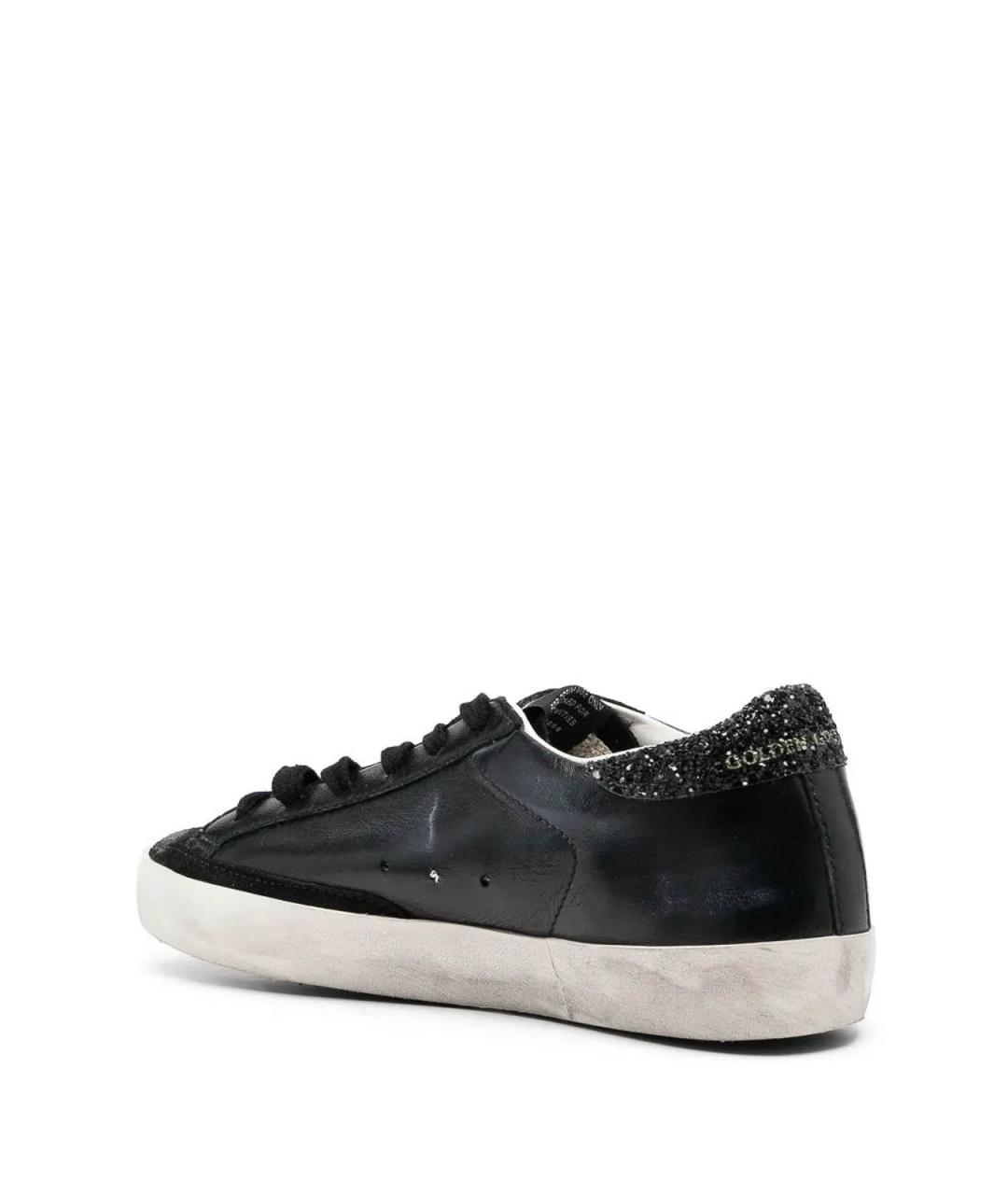 GOLDEN GOOSE Черные кожаные кроссовки, фото 4