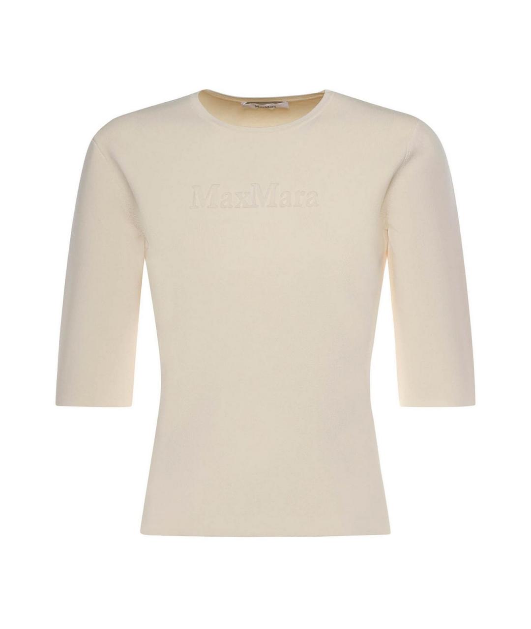 MAX MARA Бежевый вискозный джемпер / свитер, фото 1