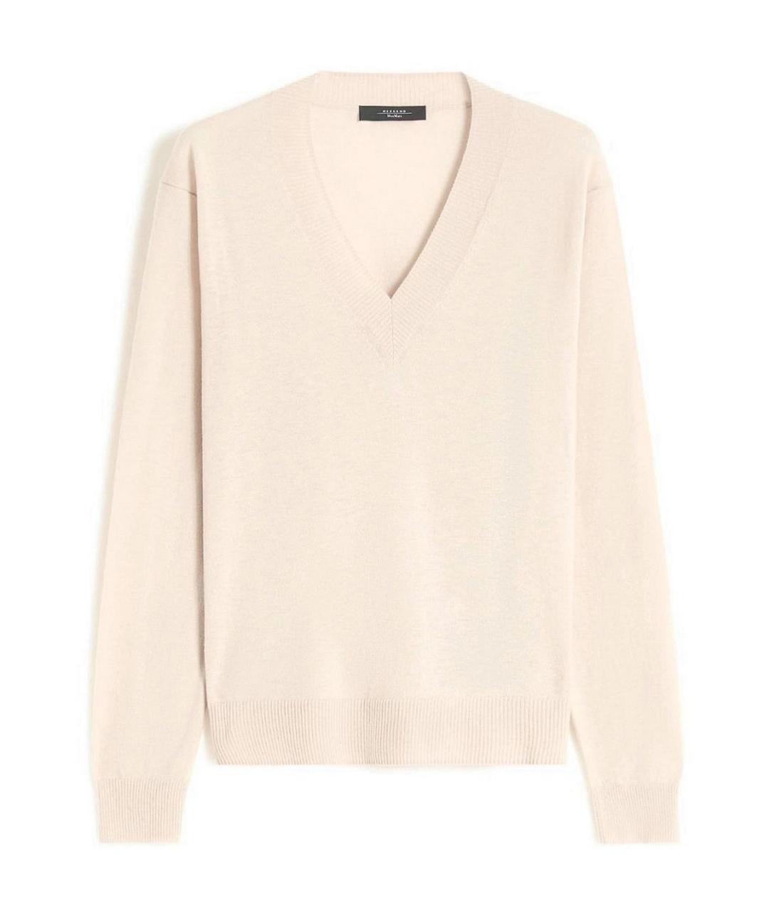 WEEKEND MAX MARA Бежевый кашемировый джемпер / свитер, фото 1