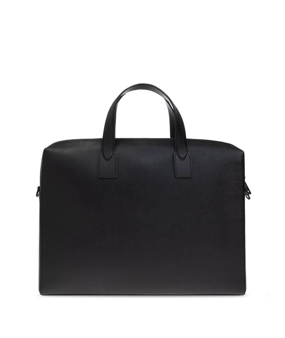 PAUL SMITH Черный кожаный портфель, фото 3