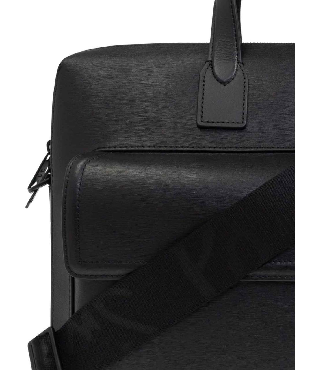 PAUL SMITH Черный кожаный портфель, фото 6