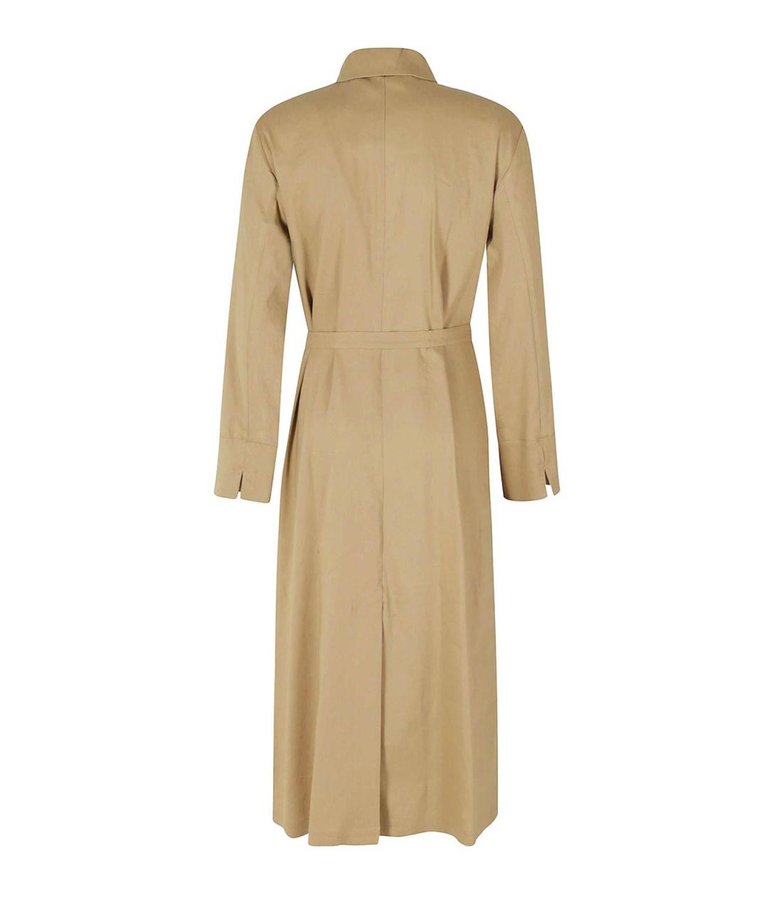 MAX MARA Бежевое льняное платье, фото 2