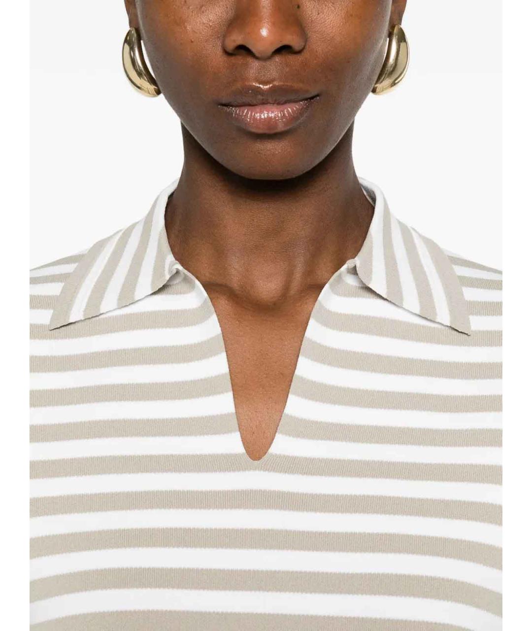 MAX MARA Бежевая вискозная футболка, фото 2