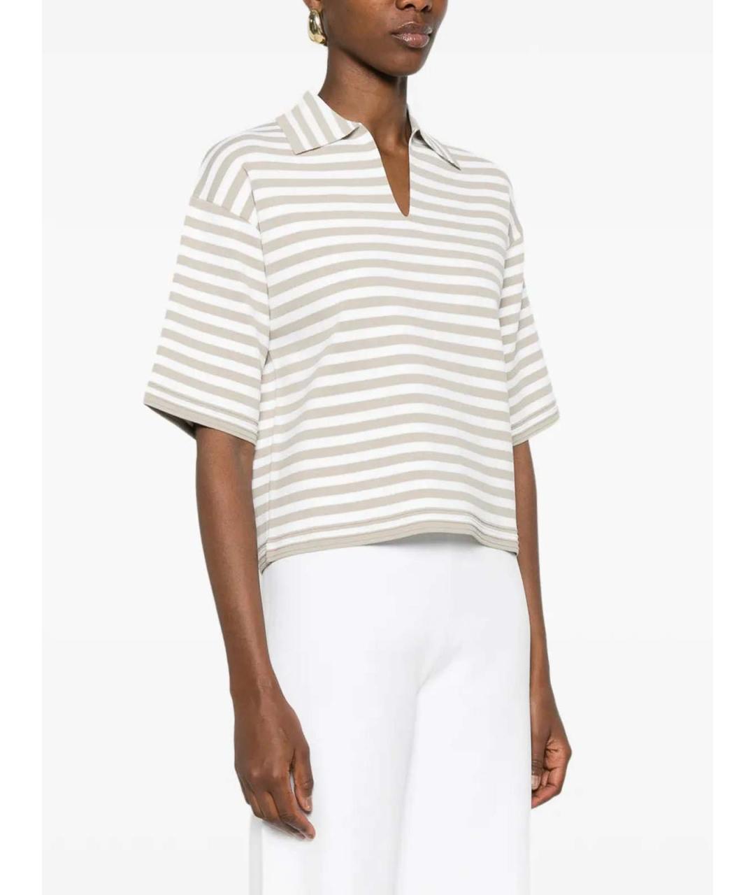 MAX MARA Бежевая вискозная футболка, фото 3