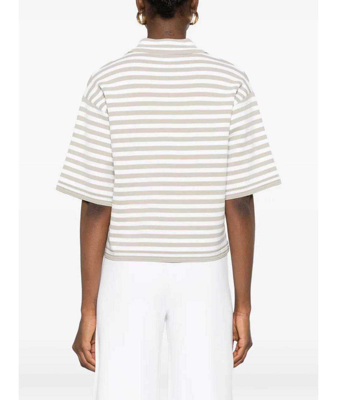 MAX MARA Бежевая вискозная футболка, фото 4