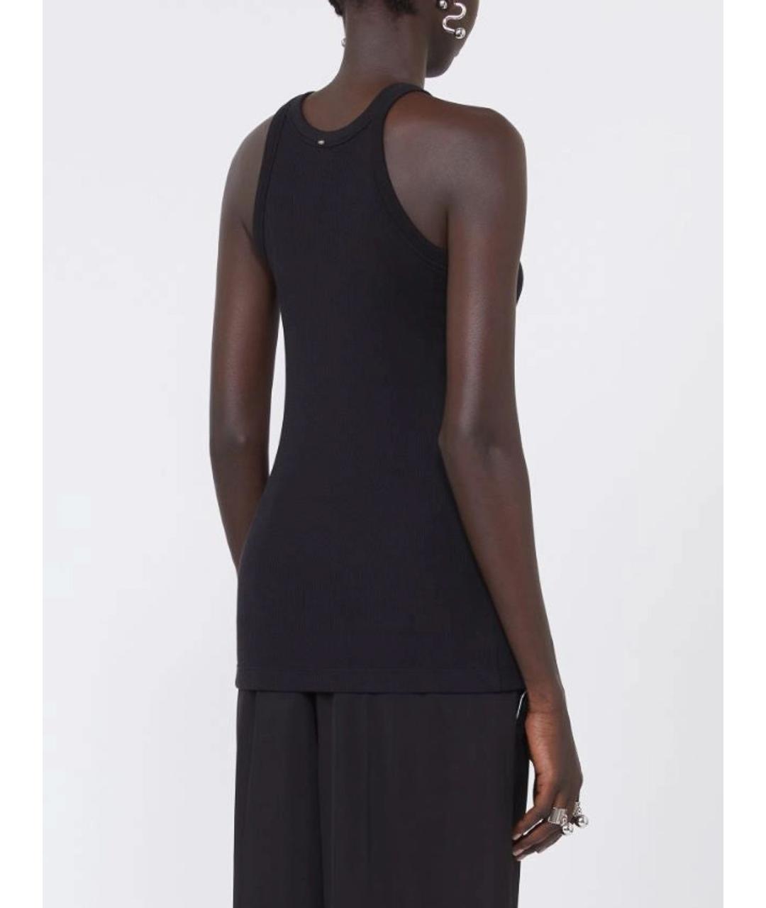 SPORTMAX Черная хлопковая майка, фото 3