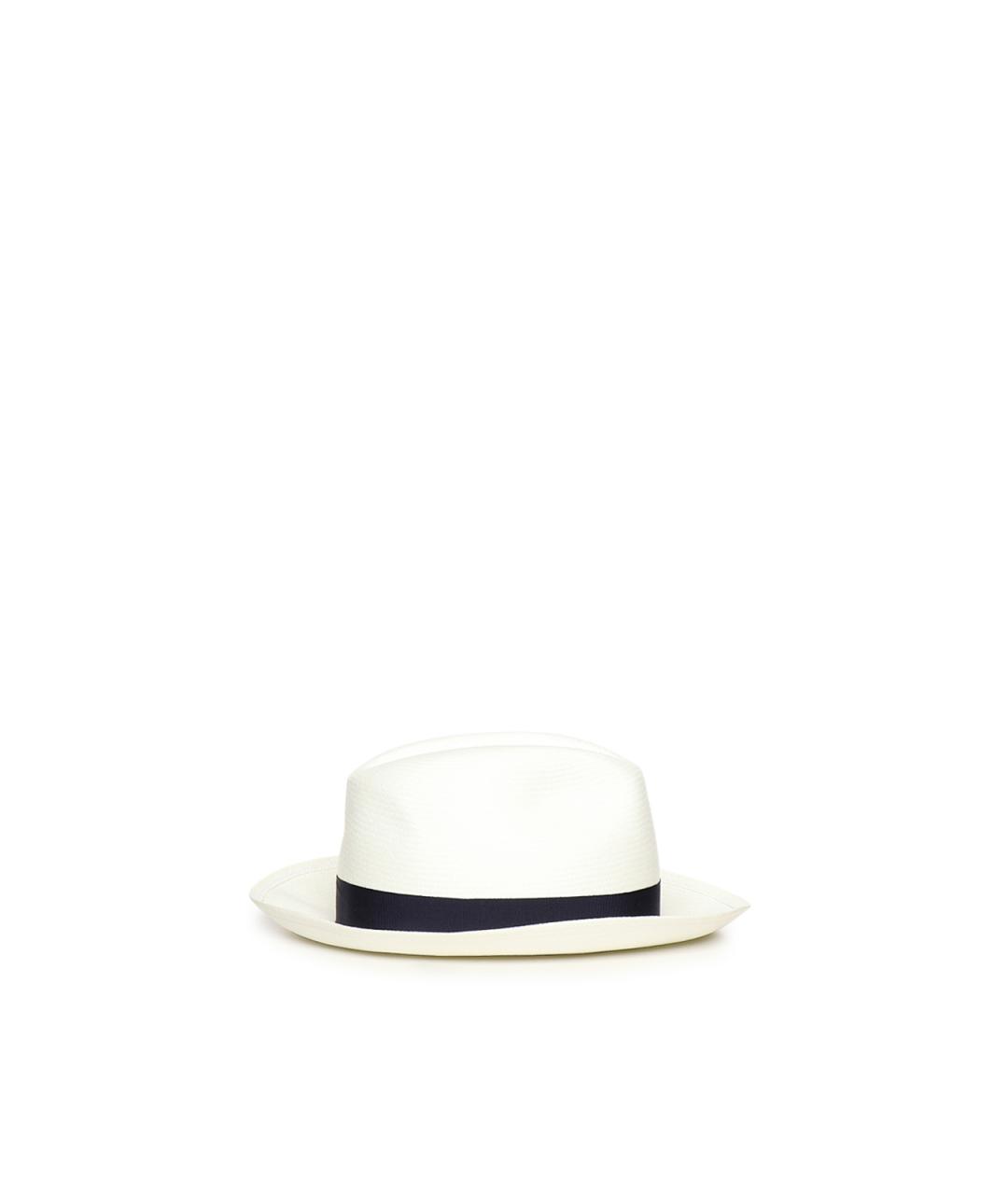 BORSALINO Белая соломенная кепка/бейсболка, фото 4