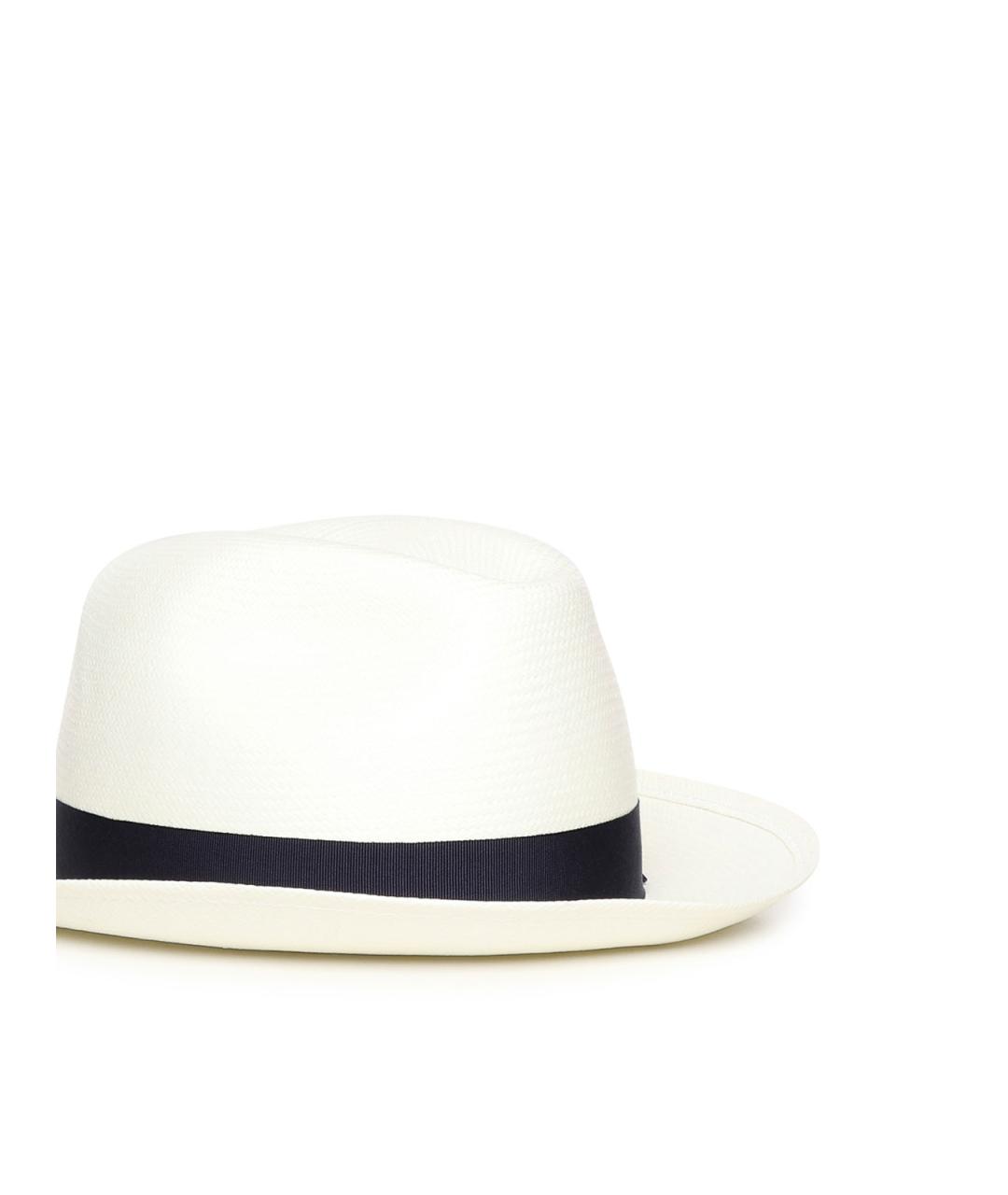 BORSALINO Белая соломенная кепка/бейсболка, фото 3