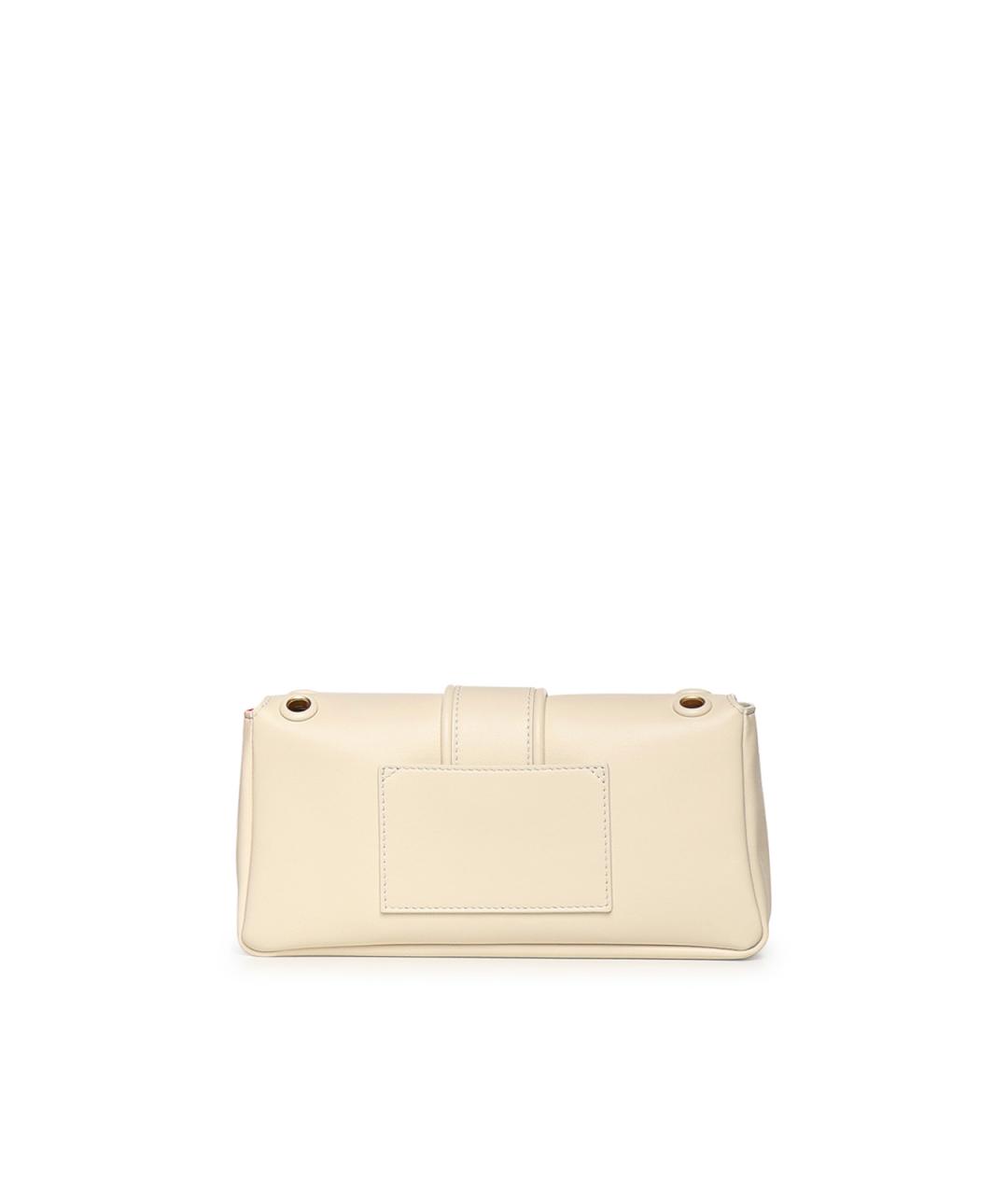 JACQUEMUS Белая кожаная сумка через плечо, фото 2
