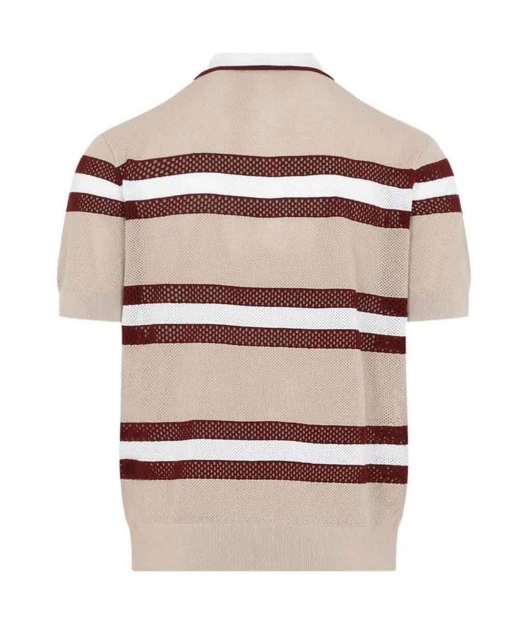 DRIES VAN NOTEN Бежевое вискозное поло с коротким рукавом, фото 2