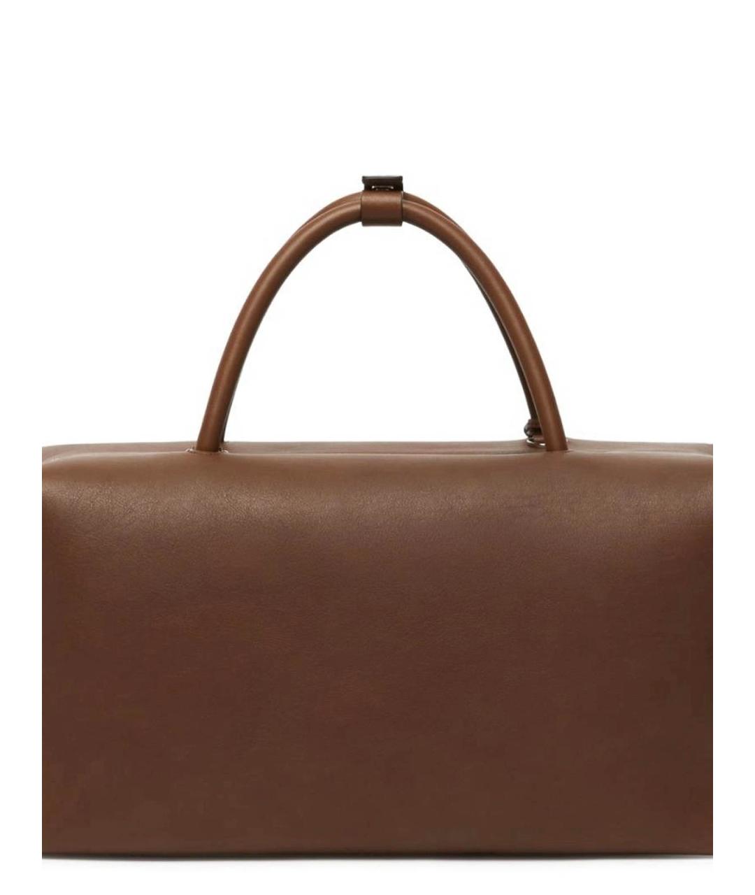 MAX MARA Коричневая кожаная сумка с короткими ручками, фото 3