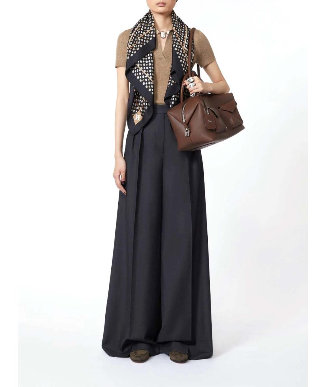 MAX MARA Коричневая кожаная сумка с короткими ручками, фото 4