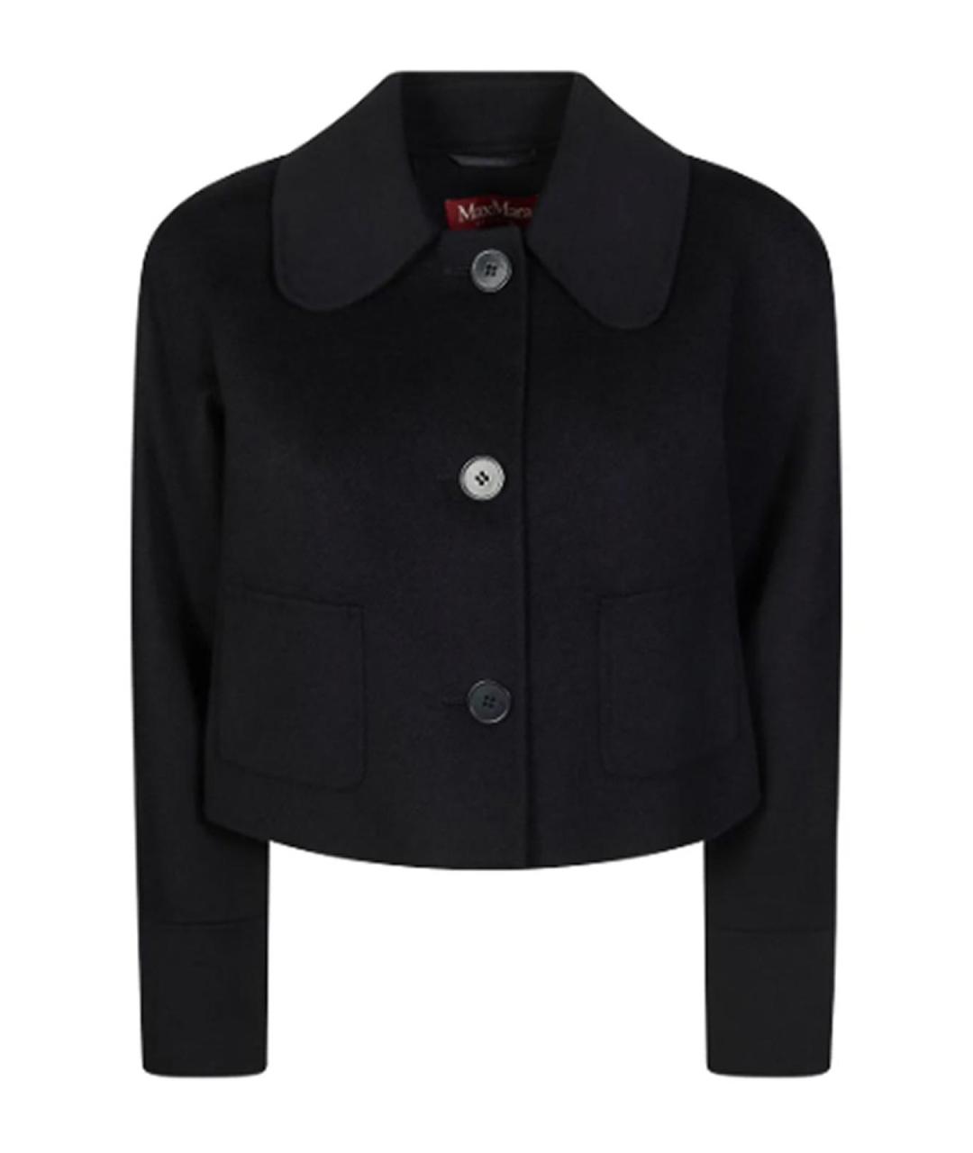 MAX MARA STUDIO Черная шерстяная куртка, фото 1