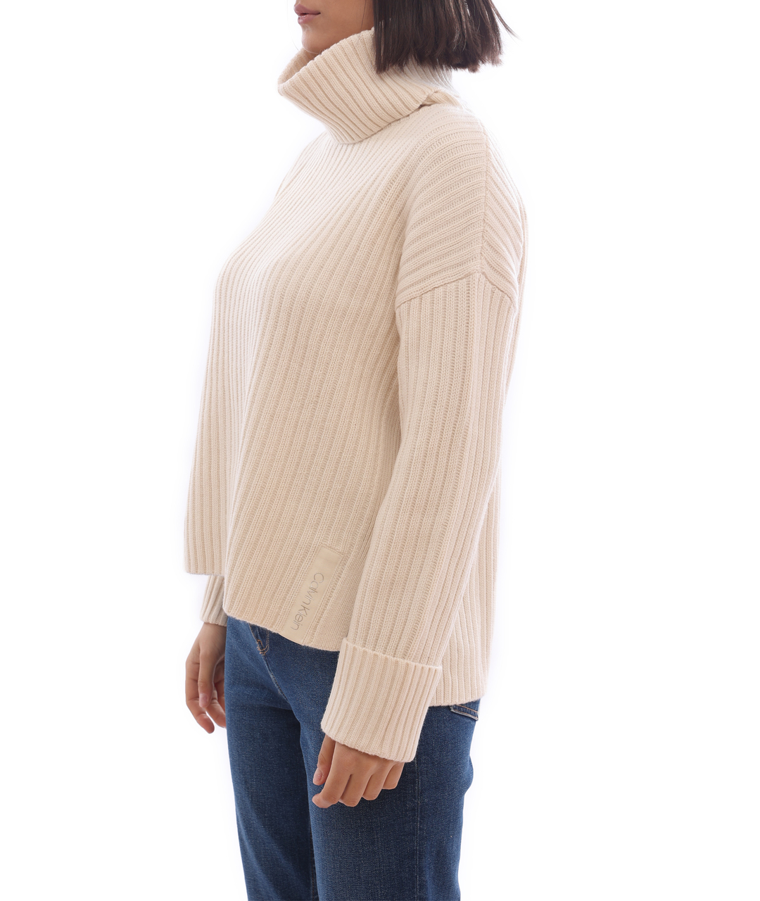 CALVIN KLEIN Белый шерстяной джемпер / свитер, фото 6