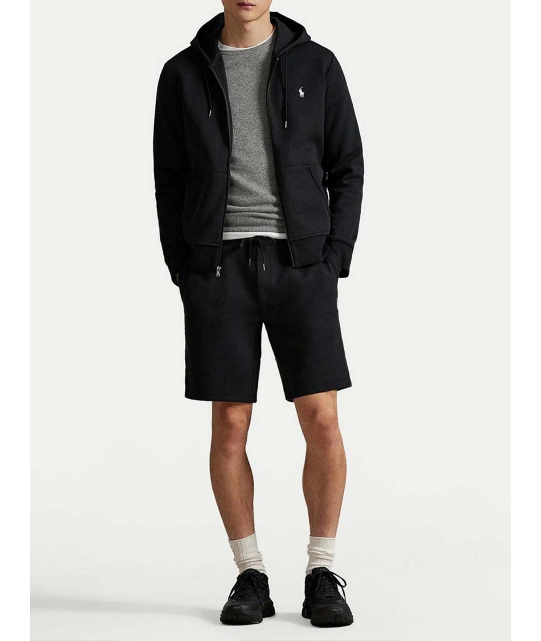 POLO RALPH LAUREN Черные хлопковые шорты, фото 2